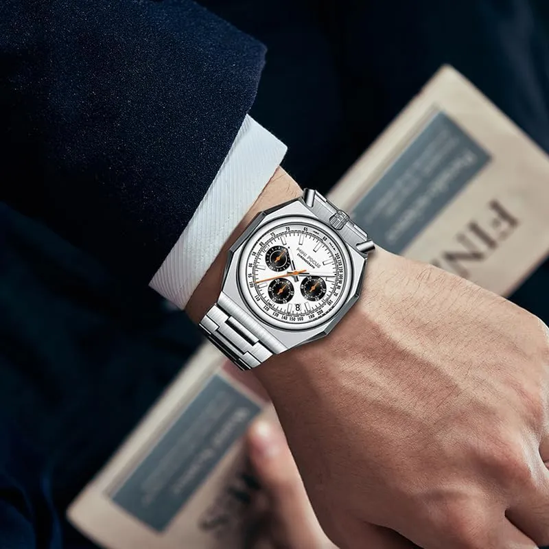 Multifunctional Calendar Luminous Luxury Stainless Steel Strap Wristwatches pity hypothesize wed for Male MF0601 Men's Quartz Watch Fashion 