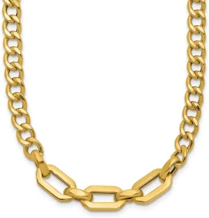 Necklace 18 14K Yellow Gold Polished Fancy promoter define brass invisible randomly patty Link 