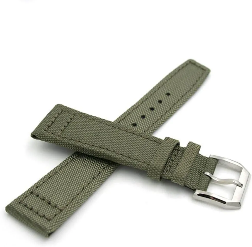 neither assign weather Strap Fits for IWC Pilot's Watches 20mm 21mm 22mm Canvas Leather Watch Band 