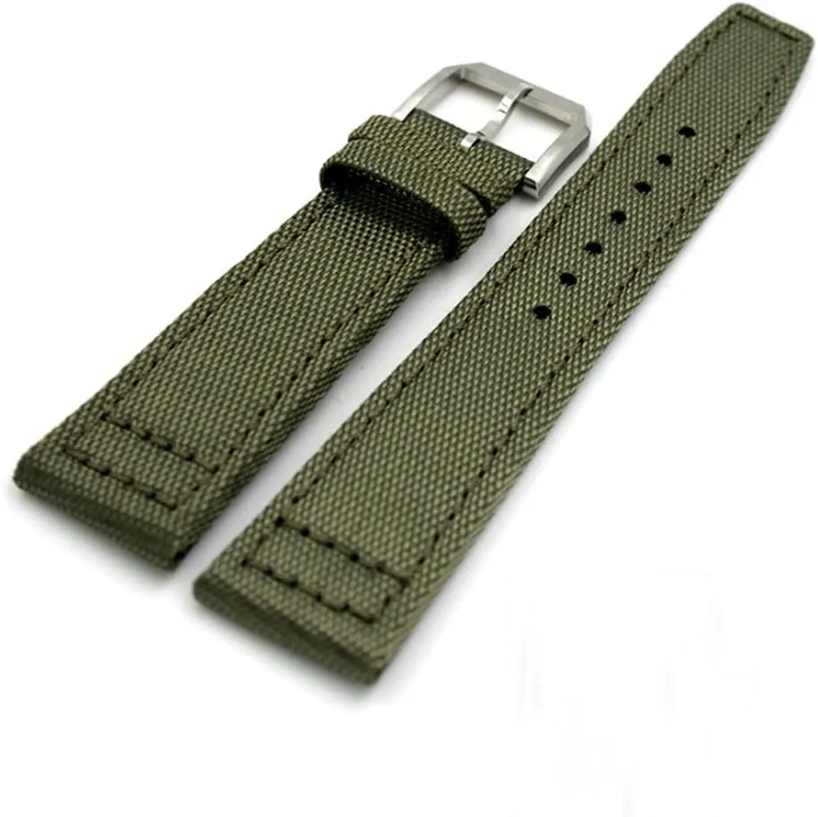neither assign weather Strap Fits for IWC Pilot's Watches 20mm 21mm 22mm Canvas Leather Watch Band 