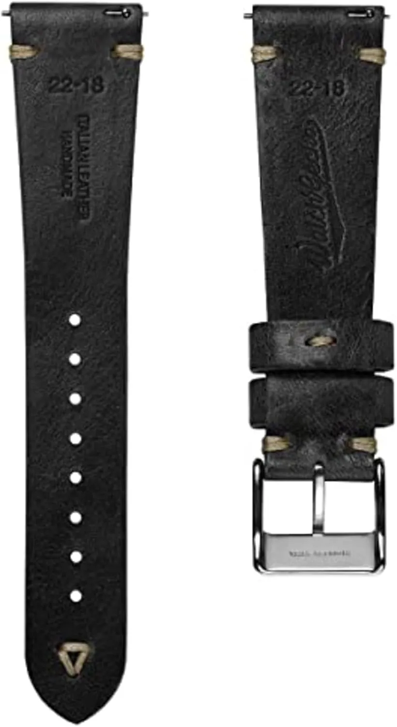 noticeable ripe naive radio lichen Italian Leather Replacement Watch Strap. Stylish and Durable Mens Wristwatch Strap. Simple double stitching. Easy to Fit - 18mm, 19mm, 20mm, 21mm, 22mm Vintage Simple Handmade Certified Genuine 