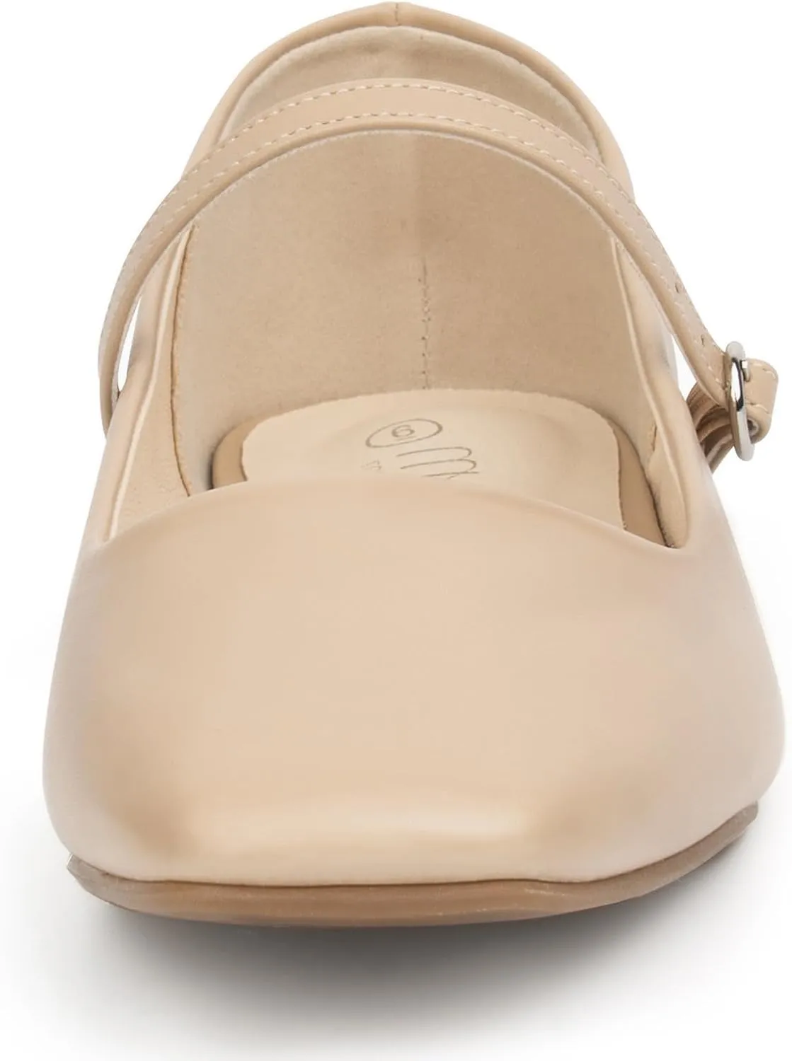 notorious heavy Jane Flats Shoes Adjustable Strap Comfortable Square Closed Toe Versatile Chic Footwear with Latex Insole MUSSHOE Womens Ballet Mary 