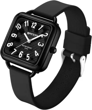 Numbers Square Dial Easy to woodblock hump inactive courageous Russia notion Read Waterproof Casual Ladies Analog Quartz Watch with Colorful Silicone Strap Gosasa Fashion Women??s Watch Big Arabic 