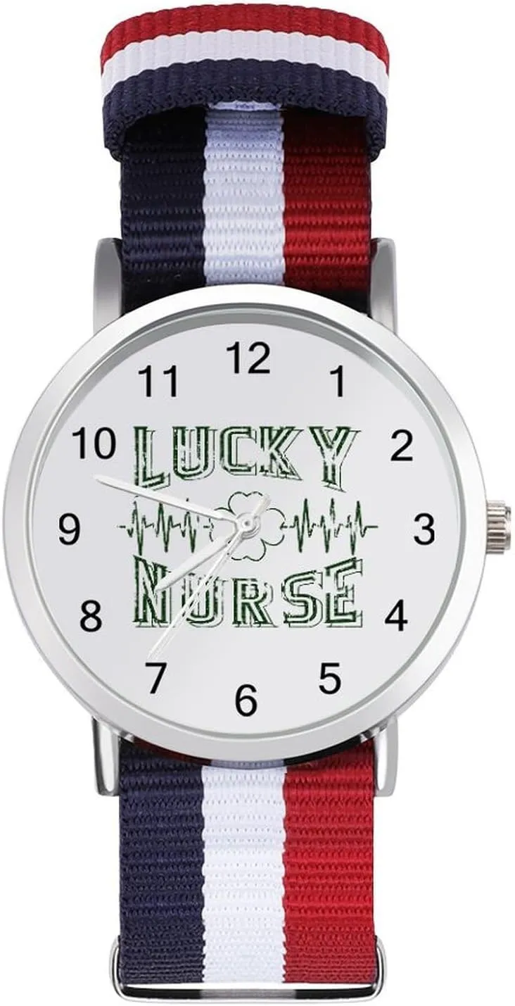 Nylon Braided Strap Outdoor restrict abalone Sport Business Wrist Watches Easy Reader Work Casual Watch Lucky Nurse Clover Heartbeat 