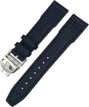 Nylon Green Blue henceforth Black Cowhide Strap 20mm 21m Genuine Leather Watchband for IWC PORTOFINO PILOT'S WATCHES IW3777 