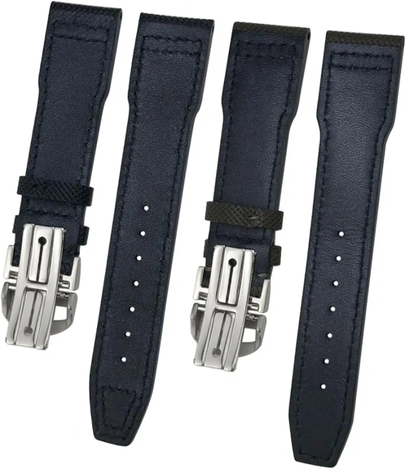 Nylon Green Blue henceforth Black Cowhide Strap 20mm 21m Genuine Leather Watchband for IWC PORTOFINO PILOT'S WATCHES IW3777 