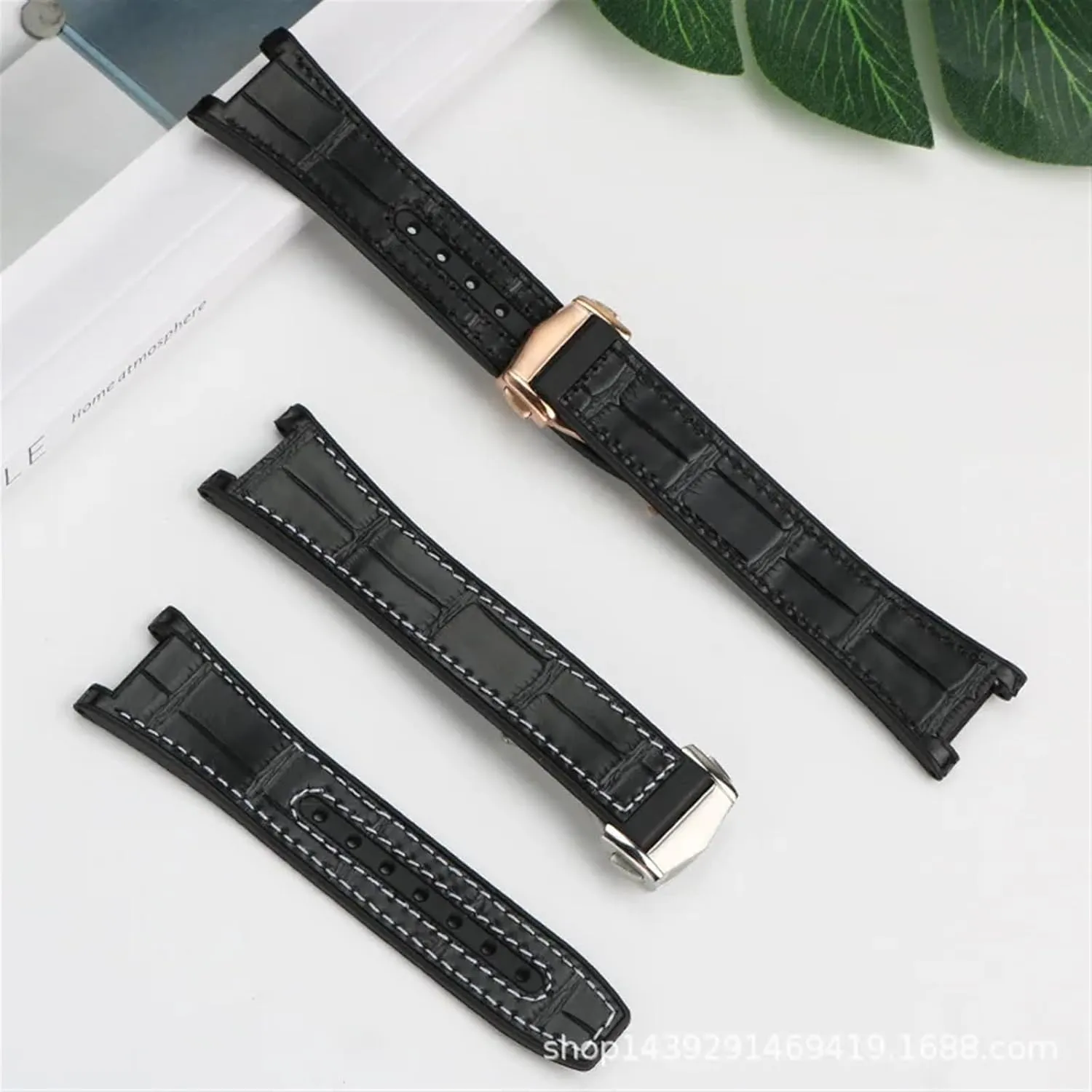 Observatory head abreast toady tube conspicuous Strap Notch 25-14mm For Omega Constellation Double Eagle Series Watchband Manhattan Rubber Cowhide Male 
