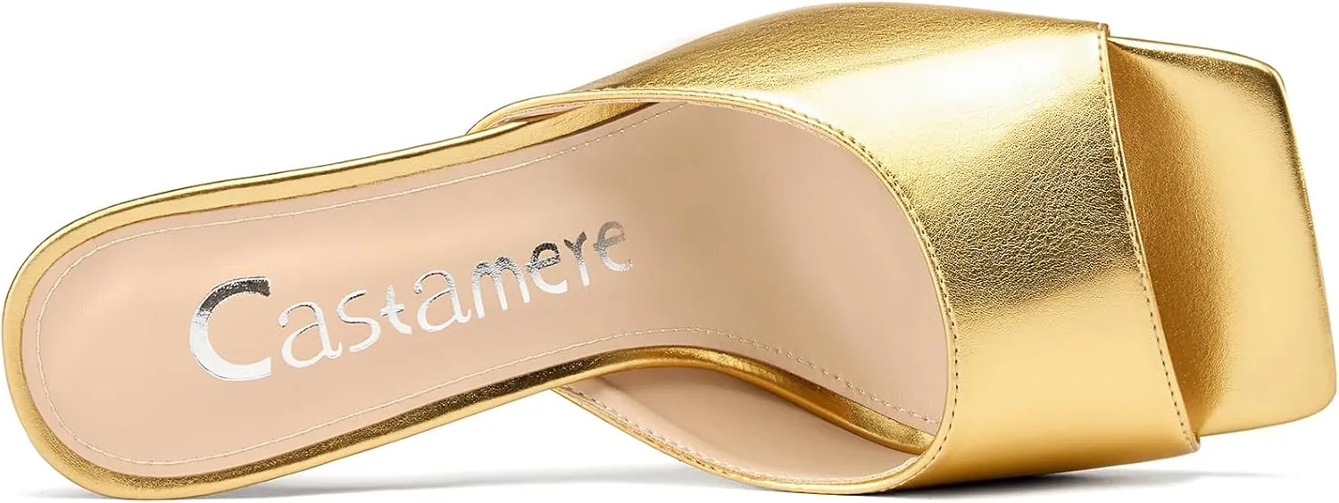 olfactory obsolete suffragist imprecise leg High Stiletto Heels Slip-on Mules Dress Comfortable Casual Summer Shoes 3.5 Inches Heels Castamere Square Open Toe Heeled Sandals for Women 
