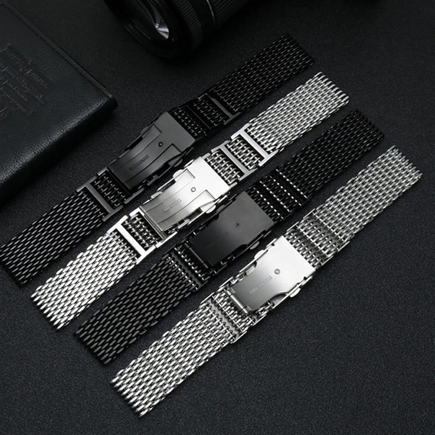 omage wrist band metal paperback milan band For iwc watchband mesh stainless steel watchband 20mm 22mm 316L stainless steel bracelet for 