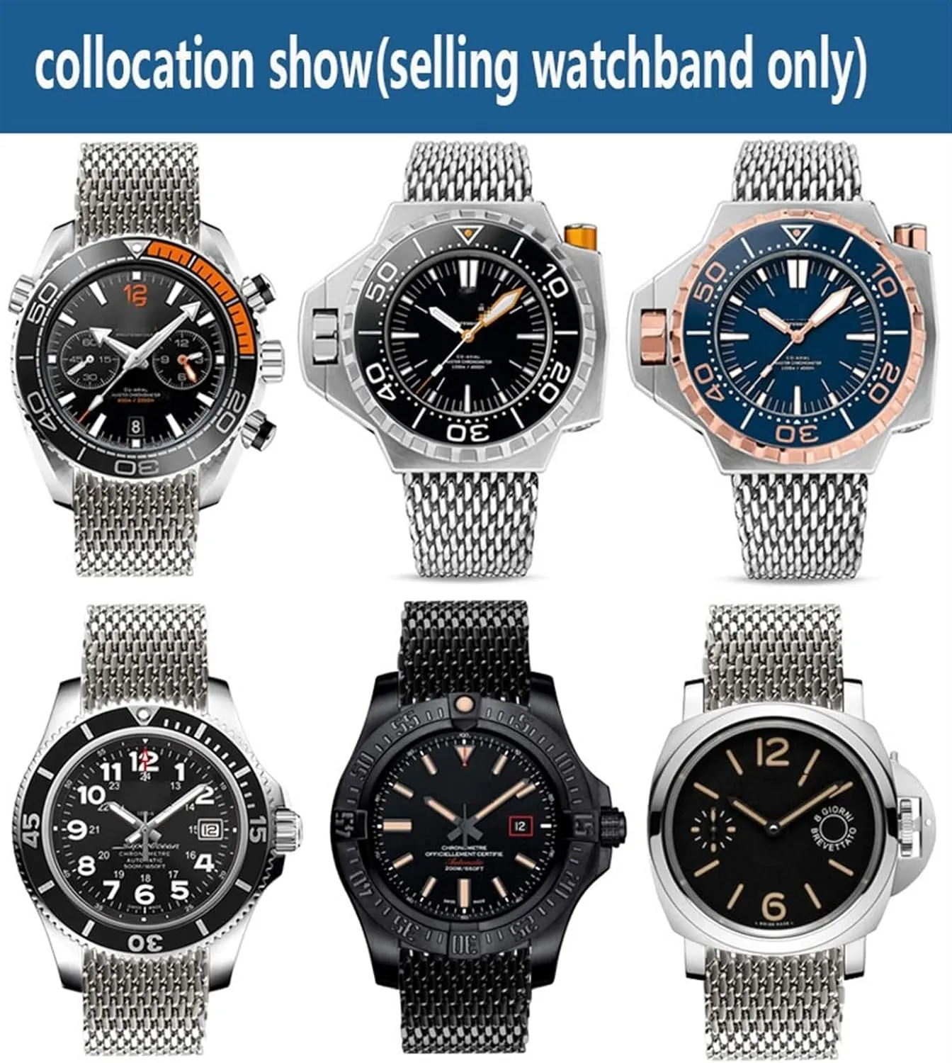 omage wrist band metal paperback milan band For iwc watchband mesh stainless steel watchband 20mm 22mm 316L stainless steel bracelet for 