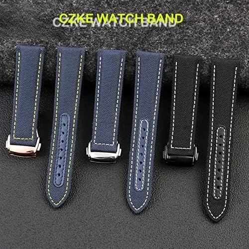 Omega 300 Fabric Leather kink for Aqua Terra 150 cupuncture Needle Captain Woven Nylon Canvas Watch Strap Watchbands 19mm 20mm 21mm 22mm for 