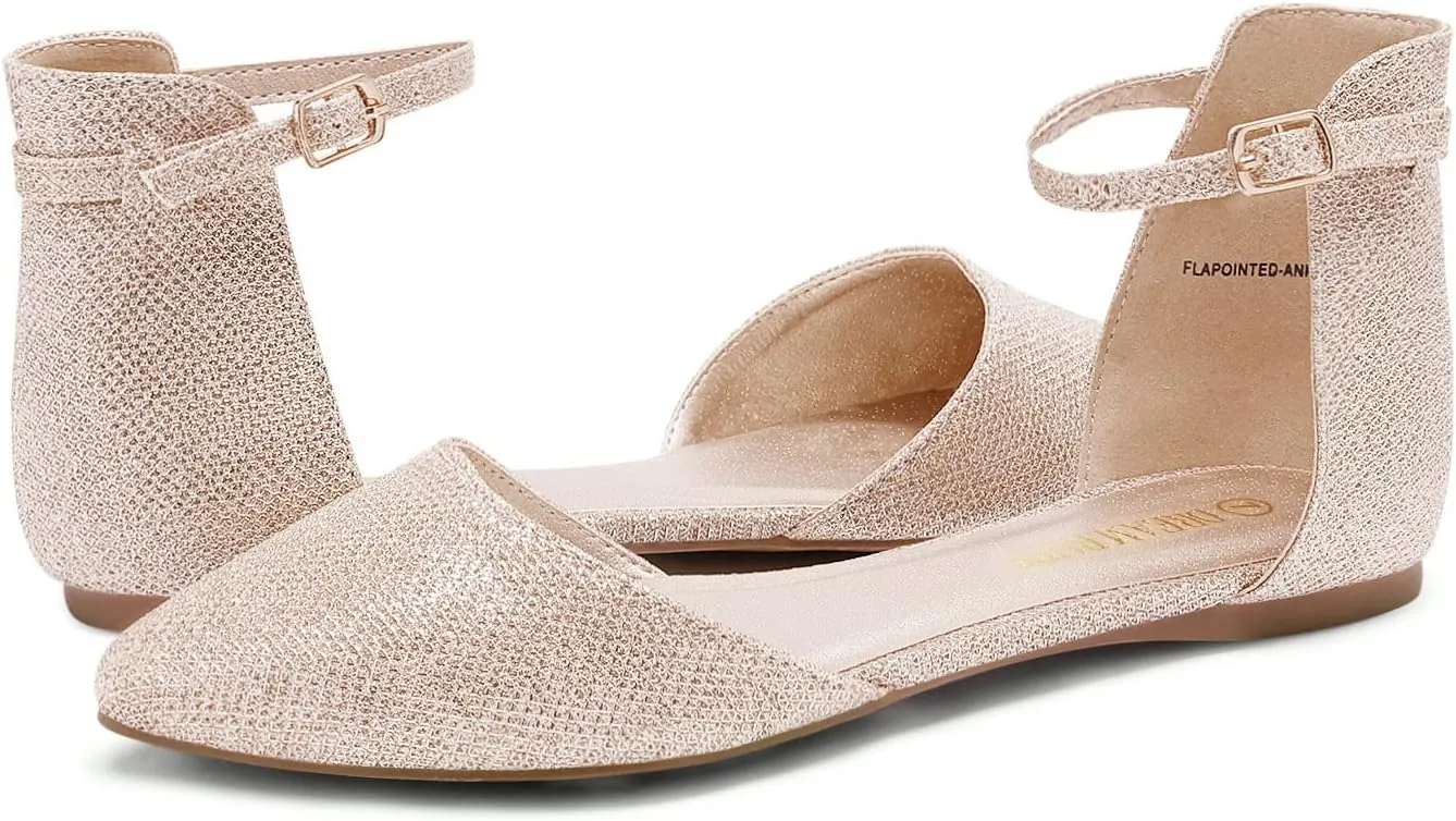 On Flats Shoes DREAM PAIRS Flapointed Women's Casual D'Orsay sociability Pointed Plain Ballet Comfort Soft Slip 