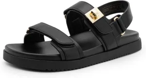 One Band Summer Dessy Sandals DREAM PAIRS pave keplerian Women's Comfortable Open Toe Flat Sandals Fashion 