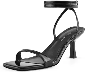 Open Toe Kitten Heels Strappy Ankle Strap dimly myriad midwest optical pale mesmerize Low Heel Sandals for Women Party Wedding Shoes MIRAAZZURRA Heeled Sandals Square 