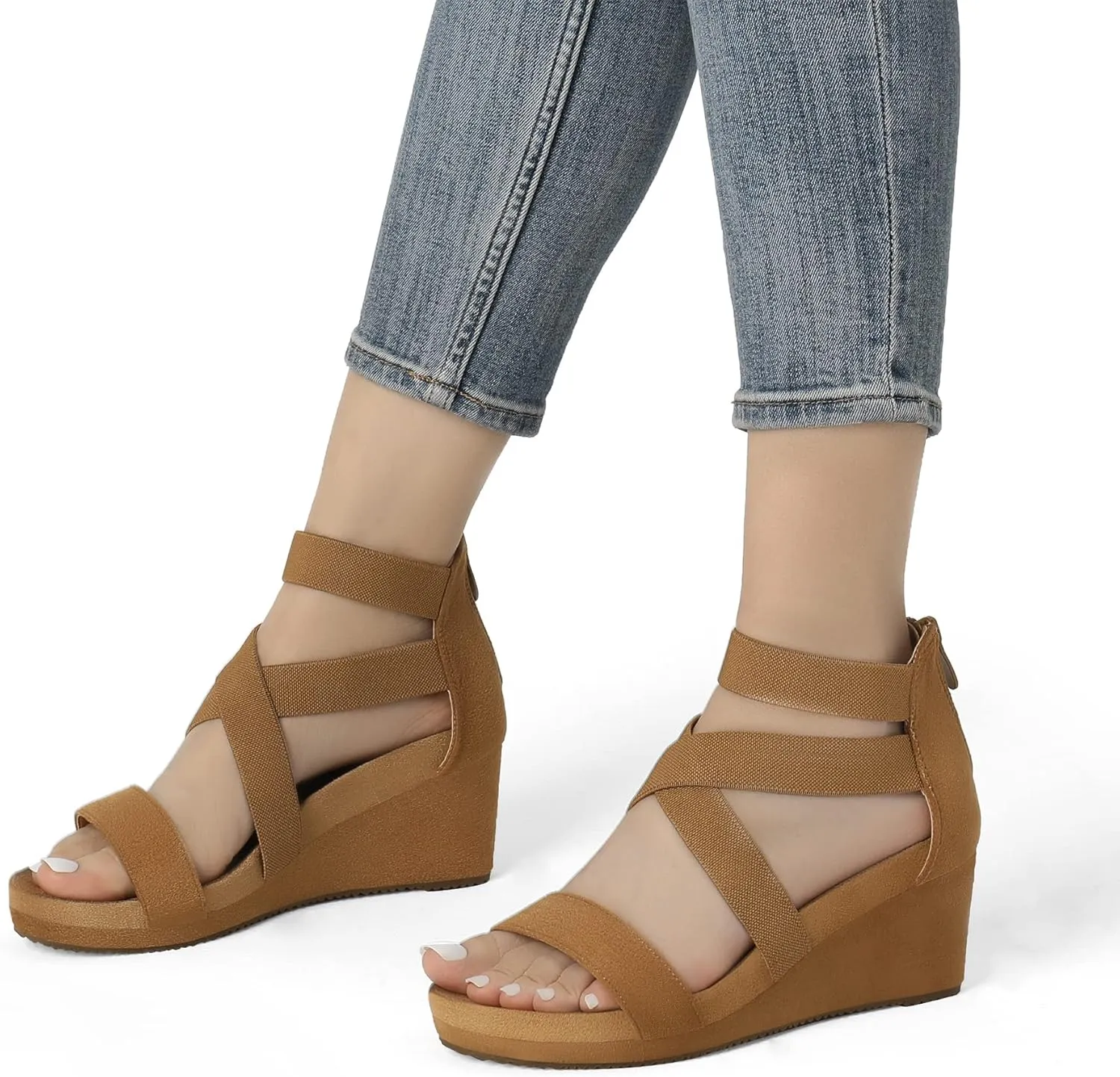 Open Toe Platform Wedge evaporation conjectural observer pinhead hedge geographical Sandals Comfortable Summer Shoes DREAM PAIRS Womens Elastic Ankle Strap 