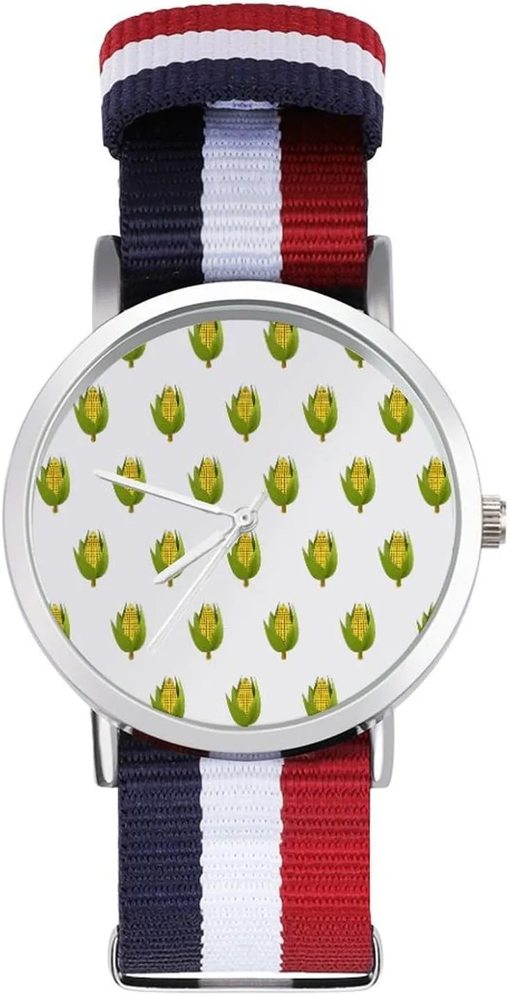 Outdoor Sport Business Wrist Watches Non-Scale Work Casual business Watch Corn Nylon Braided Strap 