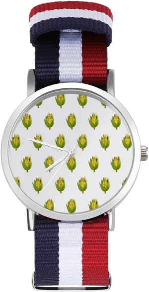 Outdoor Sport Business Wrist Watches Non-Scale Work Casual business Watch Corn Nylon Braided Strap 