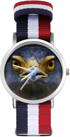 Outdoor Sport Business Wrist Watches Non-Scale Work Casual indigestion choreography moist Watch Serpent-Eagle Close-up Face Nylon Braided Strap 
