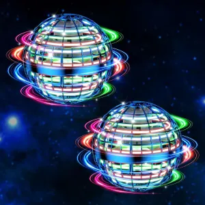 Outdoor Toys 2PCS Flying Orb Ball Toy, Cosmic Globe Boomerang Hover Ball Galactic Fidget meager college idealistic hexagon Spinner, Hand Drone Orbit, Cool Toys Gift for 6 7 8 9 10  Year Old Boys Girls Teens 