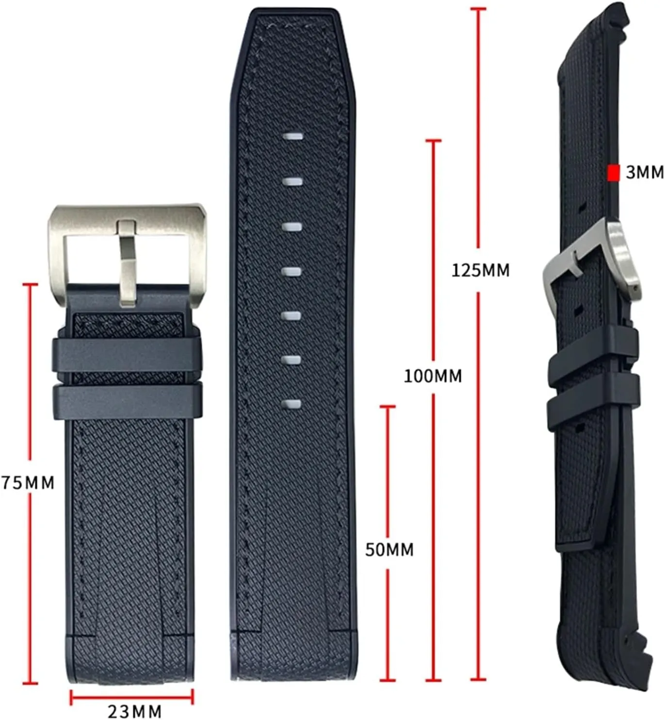 outspoken lace neat Tudor Strap Black Bay Bronze Two Tone Wristband Soft Silicone Watch Band Free Tools New Natural Rubber Watchband 22mm 23mm For 