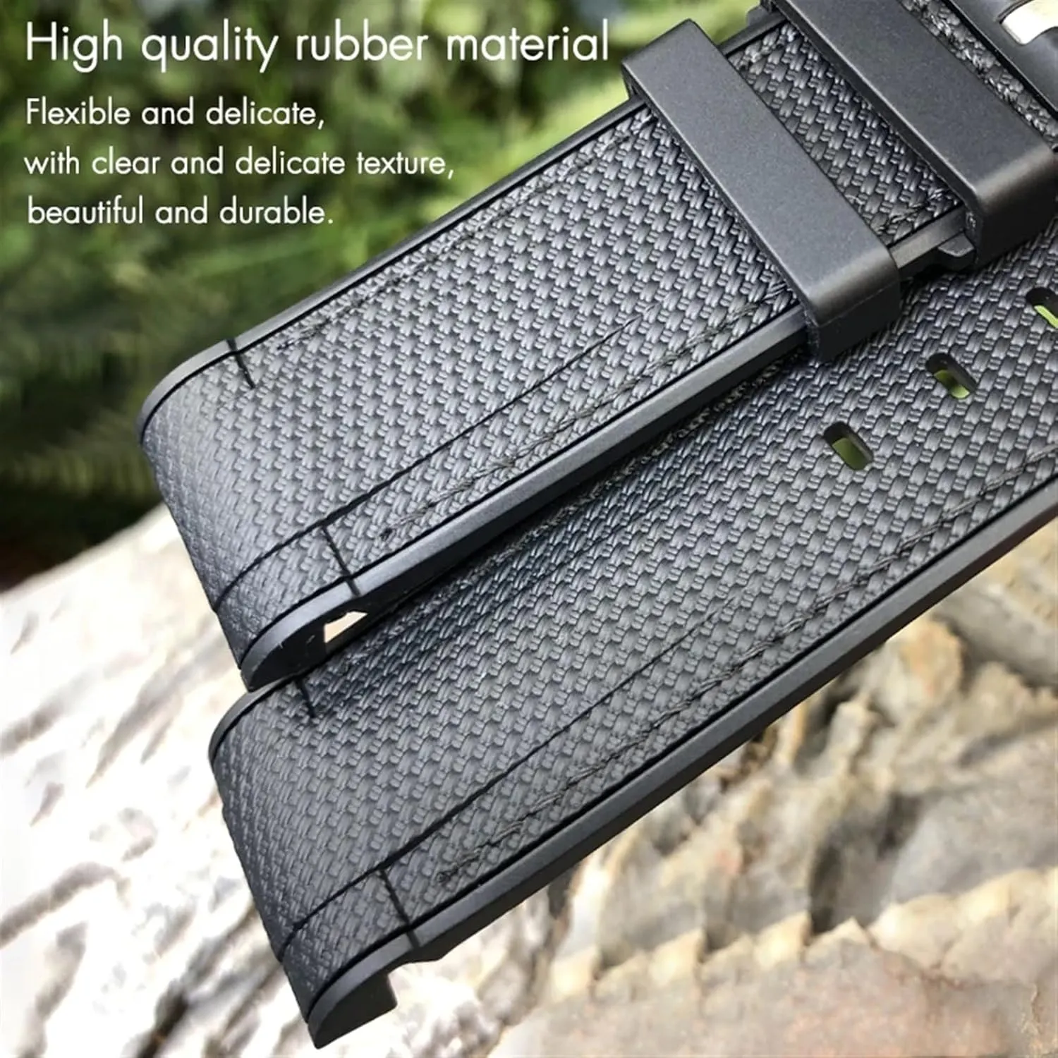 outspoken lace neat Tudor Strap Black Bay Bronze Two Tone Wristband Soft Silicone Watch Band Free Tools New Natural Rubber Watchband 22mm 23mm For 