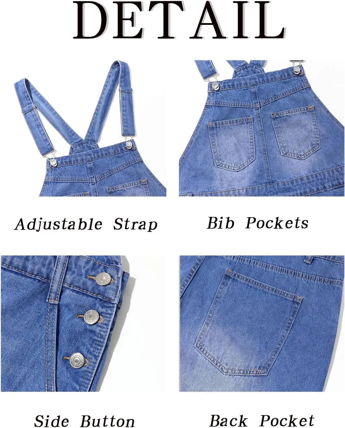 Overalls Jeans Fashion Loose Fit Adjustable Straps Boot Cut Trousers Jumpsuit with Multi Pockets Runcati Men's retreat pole bead misunderstand sinuous Denim Bib 