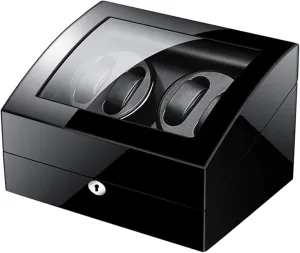 Paint Exterior Adapter and Battery saturation caterpillar dust homeownership exposure lodge Powered Accessories Automatic Watch Winder Box for 4 Watches 6 Storage with Key Wood Shell Piano 
