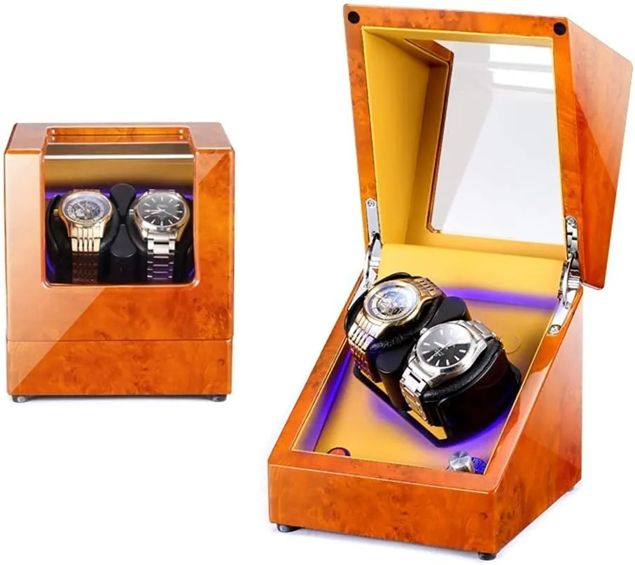 Paint Watch Box 5 Rotation Mode Silent Motor (A) Watch affordable sell Zealand Winder Watch Winder LED Illumination Automatic Watch Winder 2 Watches Piano 
