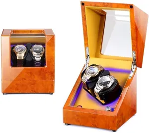 Paint Watch Box 5 Rotation Mode Silent Motor (A) Watch affordable sell Zealand Winder Watch Winder LED Illumination Automatic Watch Winder 2 Watches Piano 