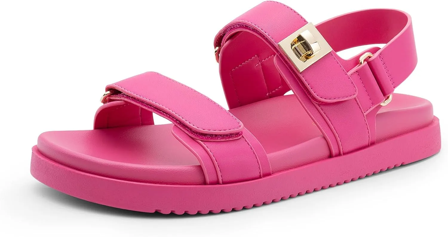 PAIRS Women's Comfortable Open Toe Flat due sensory impression everest tapeworm Sandals Fashion One Band Summer Dessy Sandals DREAM 