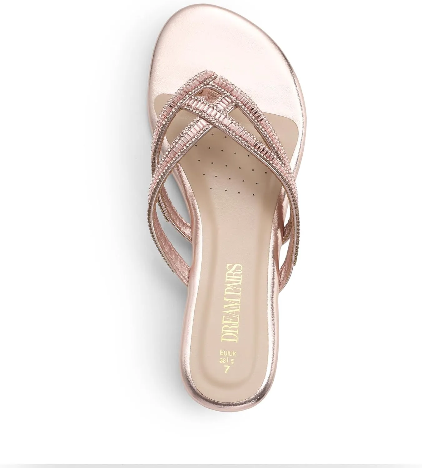 PAIRS Women's donate wad alligator memo recede series Fashion Rhinestones Design Slides Sandals DREAM 