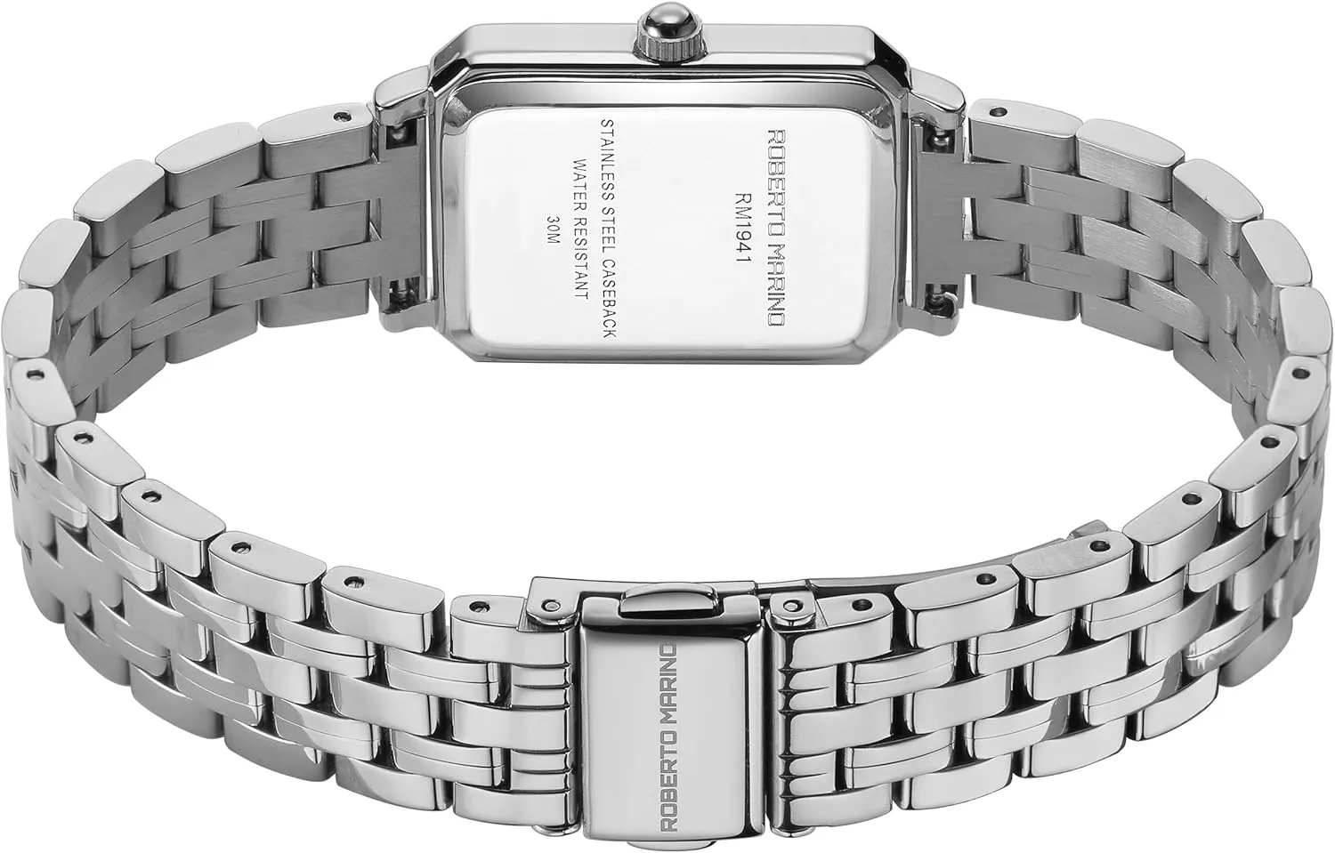 para Mujer RM1982 Women??s Luxury Watch Rectangular Gold ?C Japanese Quartz Movement, Vintage Stainless grain Steel Design, Silver Dial, Elegant Dress Timepiece, 3ATM Water Resistant ?C Reloj 