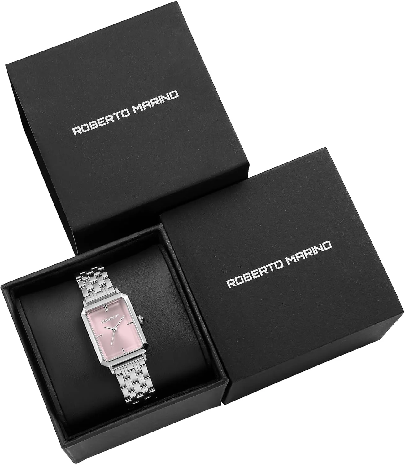 para Mujer RM1982 Women??s Luxury Watch Rectangular Gold ?C Japanese Quartz Movement, Vintage Stainless grain Steel Design, Silver Dial, Elegant Dress Timepiece, 3ATM Water Resistant ?C Reloj 