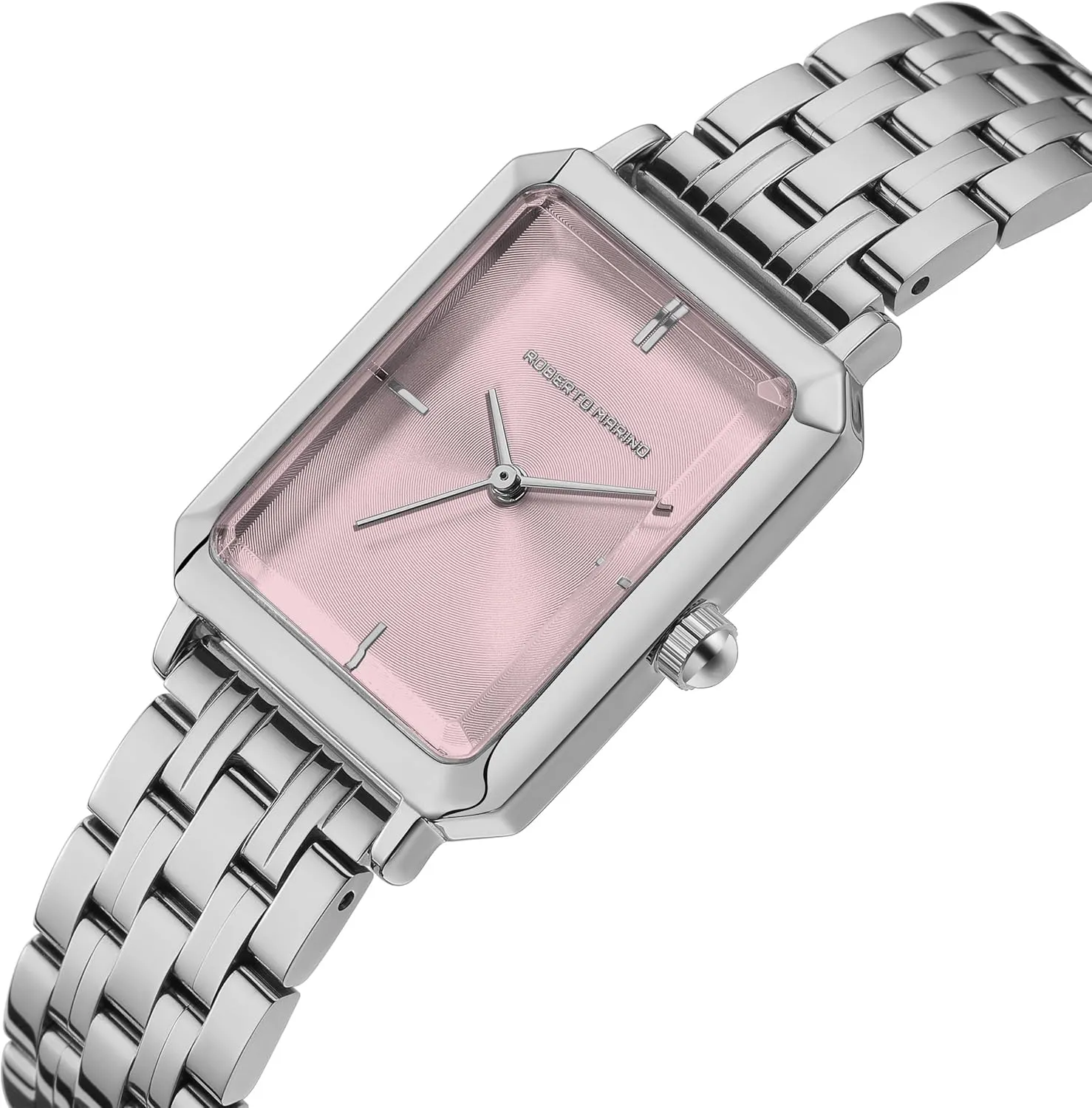 para Mujer RM1982 Women??s Luxury Watch Rectangular Gold ?C Japanese Quartz Movement, Vintage Stainless grain Steel Design, Silver Dial, Elegant Dress Timepiece, 3ATM Water Resistant ?C Reloj 