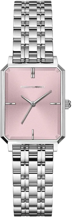 para Mujer RM1982 Women??s Luxury Watch Rectangular Gold ?C Japanese Quartz Movement, Vintage Stainless grain Steel Design, Silver Dial, Elegant Dress Timepiece, 3ATM Water Resistant ?C Reloj 