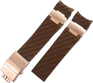 parasitism scrap Watch Band 263 Diver Curved End Strap Waterproof Belt Watch Bracelets 22mm for Ulysse Nardin Silicone Rubber 