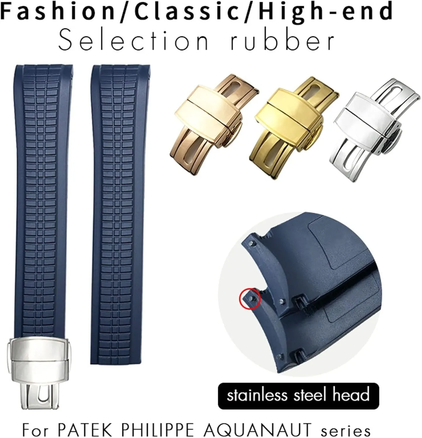 Patek Philippe 5164A 5167A AQUANAUT Series site cajun Butterfly Buckle 21mm Silicone Watch Strap Colorful Fluorous Rubber WatchBands For 