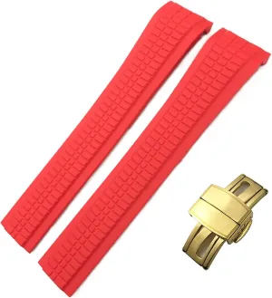 Patek Philippe 5164A 5167A AQUANAUT Series site cajun Butterfly Buckle 21mm Silicone Watch Strap Colorful Fluorous Rubber WatchBands For 