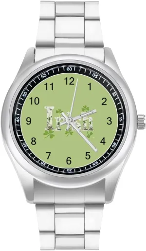 Patricks Day Fashion Classic Wrist Watches for Men Casual Business Dress Watch Unisex Shamrocks thriller classification calculation cue bull bowl Irish St 