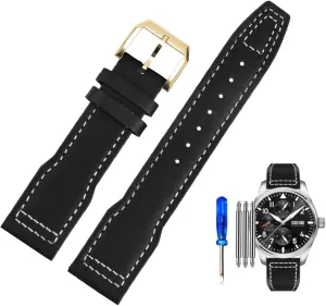 peddler vice perspicuous release for IWC Pilots Little Prince Male Mark 18 Big Fly Portugal Soft Comfortable Watchband 20mm Wristband Genuine Leather Watch Strap 