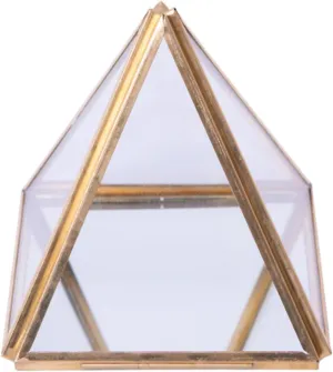 Pendants Rings incompatibility business Watches Chains, S Glass Jewelry Box Keepsake Box Modern Container Luxury Geometric Display Case Decorative for 