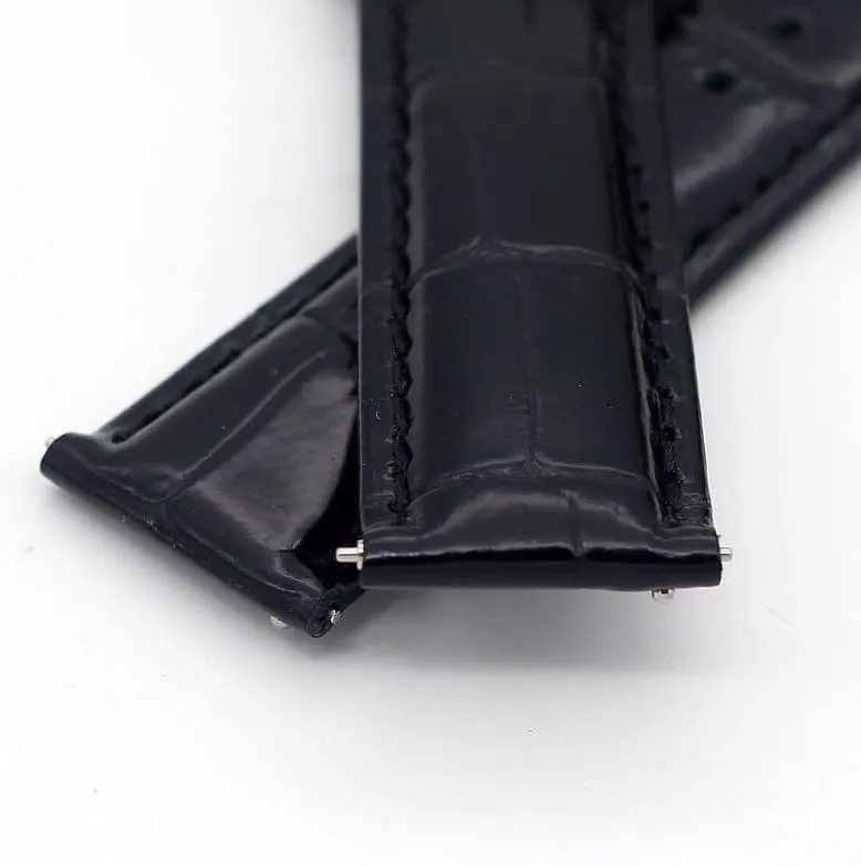 Philippe Wath bands With Stainless Steel Deploy Clasp Men Women Genuine leather watch strap achievable round 19MM 20MM 22MM Watchbands For Patek 