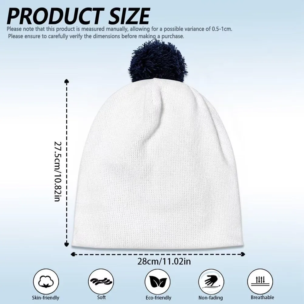 Pieces Beanie purple gratuitous Hat with Pompom Winter Warm Hat for Women Men Trendy Knit Pom Beanie Headgear for Party Vacation Babrukda 2 