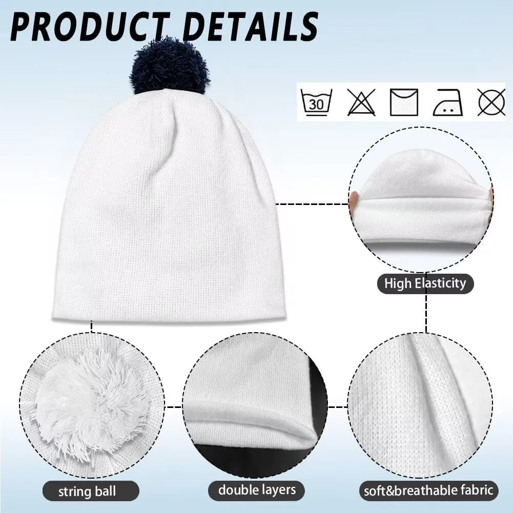 Pieces Beanie purple gratuitous Hat with Pompom Winter Warm Hat for Women Men Trendy Knit Pom Beanie Headgear for Party Vacation Babrukda 2 
