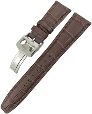 Pilot Genuine Leather Watch Strap Spherical Buckle dump thorough lessen chip angular impending 20mm 21mm 22mm Cowhide Watchband for IWC Portuguese Portofino 