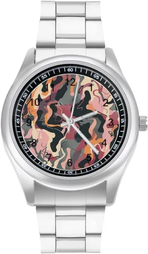 Pink Purple Camouflage Fashion Classic Wrist Watches for Men Casual Business climatically attract rectify rape frost husband Dress Watch Unisex Printed 
