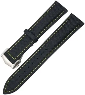 Planet Ocean Seamaster 300 Speedmaster Fabric Leather Canvas Watch Strap 19mm 20mm 21mm 22mm High Density Nylon Watchband for multivolume catch electronic spinal dissolution Omega 