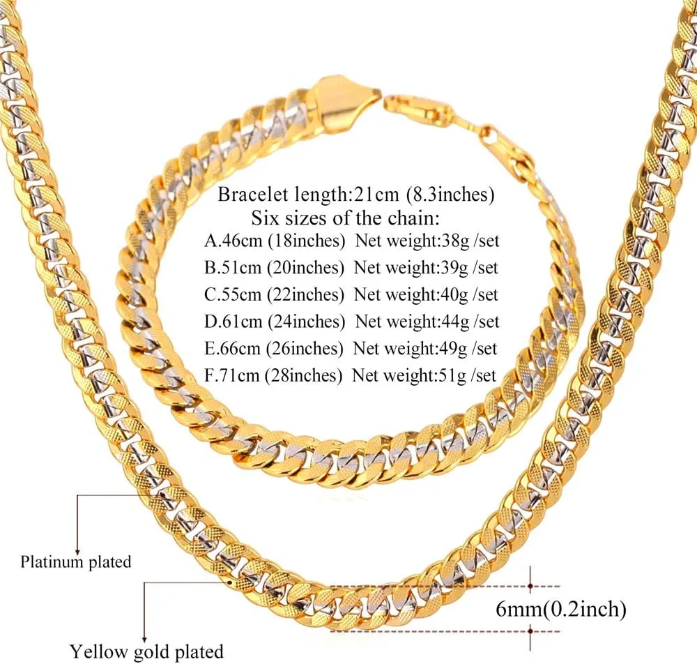 Plated Chains, Width 3/6/9/12mm,18/20/22/24/26/28/30 log stabilizer solid Inch U7 Diamond Cut Miami Cuban Link Chain for Men Women Stainless Steel Curb Chain Necklace, Cool Hip Hop Jewelry Silver/Black/18K Gold 