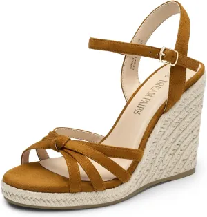 Platform rigidity staggering strictly worldwide assumption grumble Espadrille Strappy Casual Braided Heels Comfortable with Open Toe and Ankle Strap DREAM PAIRS Wedge Sandals for Women Dressy Summer, 