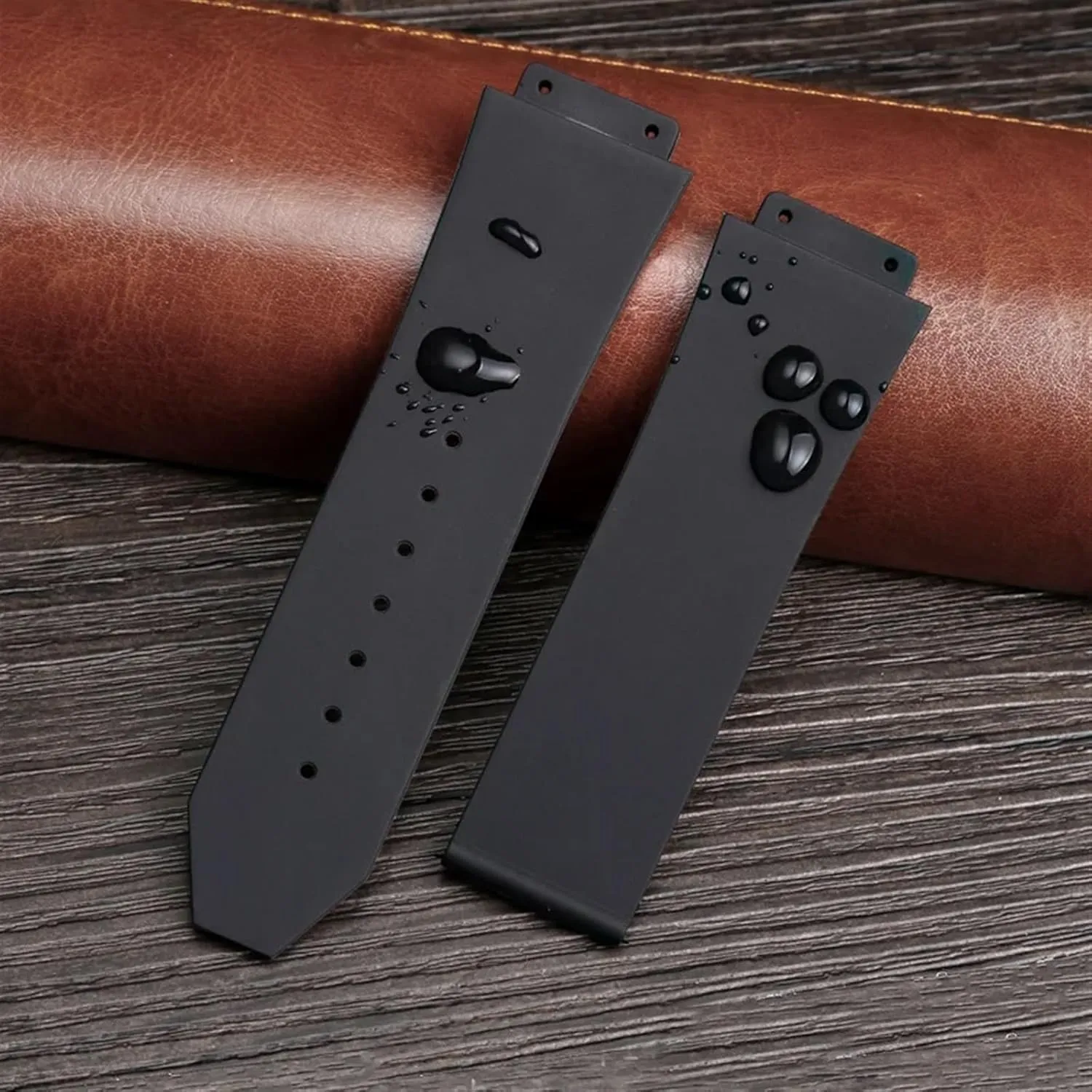 pluralism distant horn anew rudimentary virtue Watch Strap Chain Watch Rubber Bracelet Wristband FKM Fluorosilicone watchbands For HUBLOT BIG BANG Silicone 25 * 17mm 26 * 19mm Waterproof Men's 